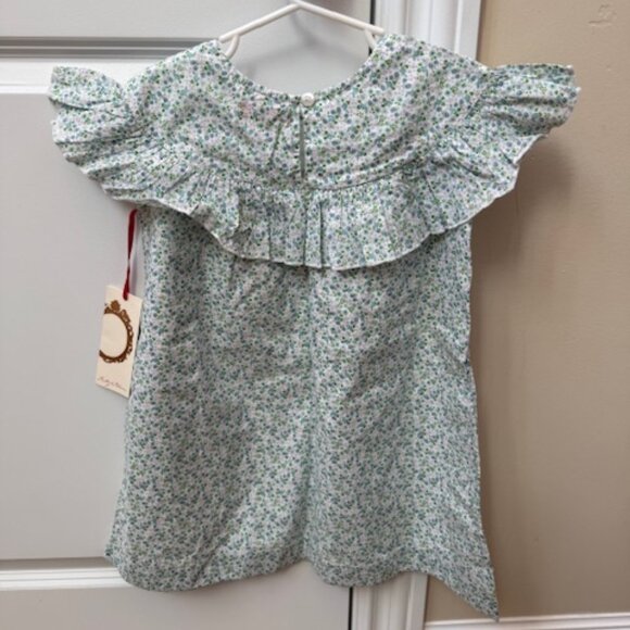 Ruby & Bloom White-Blue Tropic Ditsy Dress (Size 3) - Picture 2 of 3